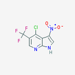 Structure of 1H-Pyrrolo[2,3-b]pyridine, 4-chloro-3-nitro-5-(trifluoromethyl)-