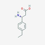 (3r)-3-amino-3-(4-ethylphenyl)propanoic Acid结构式