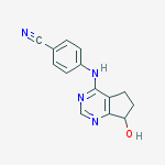 4-[(7-hydroxy-6,7-dihydro-5h-cyclopenta[d]pyrimidin-4-yl)amino]benzonitrile结构式