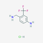 Structure of 4-(aminomethyl)-3-(trifluoromethyl)aniline;hydrochloride