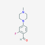 Structure of 2-Fluoro-4-(4-methylpiperazin-1-yl)benzaldehyde