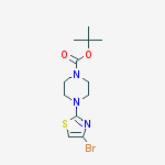 Structure of tert-butyl4-(4-bromothiazol-2-yl)piperazine-1-carboxylate