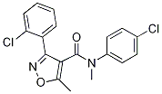 Structure of 3-(2-chlorophenyl)-N-(4-chlorophenyl)-N,5-dimethyl-4-Isoxazolecarboxamide