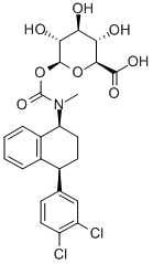 Structure of (1S-cis)-1-[[4-(3,4-Dichlorophenyl)-1,2,3,4-tetrahydro-1-naphthalenyl]methycarbamate]-b-D-glucopyranuronic Acid