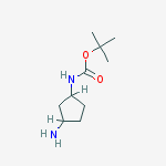 TERT-BUTYL 3-AMINOCYCLOPENTYLCARBAMATE结构式
