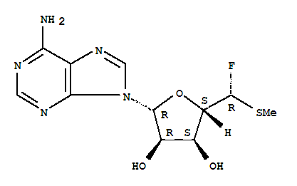 Structure of 5-deoxy-5-fluoro-5-(methylthio)adenosine