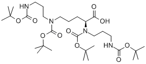 Structure of N-ALPHA-N-DELTA-BIS-BOC-N-ALPHA-N-DELTA-BIS(3-BOC-AMINOPROPYL)-L-ORNITHINE