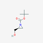 (S)-tert-butyl 2-(hydroxymethyl)aziridine-1-carboxylate结构式