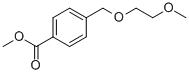 Structure of benzoic acid, 4-[(2-methoxyethoxy)methyl]-, methyl ester