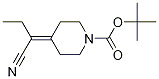 tert-Butyl 4-(1-cyanopropylidene)-piperidine-1-carboxylate结构式