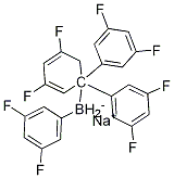 四（3,5-二氟苯基）硼酸钠结构式