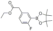 Structure of Ethyl 2-(4-fluoro-3-(4,4,5,5-tetraMethyl-1,3,2-dioxaborolan-2-yl)phenyl)acetate