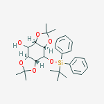 3-O-[(t-Butyldiphenylsilyl]-1,2:4,5-bis-O-(1-methylethylidene) D,L-myo-Inositol结构式
