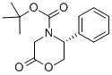 Structure of (5R)-N-(TERT-BUTOXYCARBONYL)-3,4,5,6-TETRAHYDRO-5-PHENYL-4(H)-1,4-OXAZIN-2-ONE