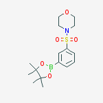 4-{[3-(4,4,5,5-Tetramethyl-1,3,2-dioxaborolan-2-yl)phenyl]sulfony l}morpholine结构式