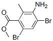 Structure of METHYL 3-AMINO-4,6-DIBROMO-O-TOLUATE