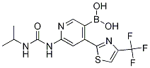 Structure of 6-(3-isopropylureido)-4-(4-(trifluoroMethyl)thiazol-2-yl)pyridin-3-ylboronic acid