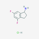 4,6-Difluoro-2,3-dihydro-1H-inden-1-amine hydrochloride结构式