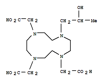 GADOTERIDOL RELATED COMPOUND A (50 MG) (10-(2-HYDROXYPROPYL)-1,4,7,10-TETRAAZACYCLODODE-CANE-1,4,7-TRIACETIC ACID)结构式