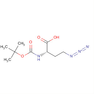 Structure of Butanoic acid, 4-azido-2-[[(1,1-dimethylethoxy)carbonyl]amino]-, (2S)-