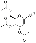 Structure of [(2R,3R,4R)-3,4-diacetyloxy-6-cyano-3,4-dihydro-2H-pyran-2-yl]methyl acetate