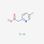 Structure of 2-(5-methylpyridin-2-yl)acetic Acid;hydrochloride
