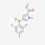 Structure of 4-(2,6-DIFLUORO-4-METHYLBENZOYL)-1H-PYRROLE-2-CARBOXYLIC ACID,97%