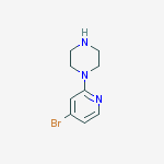 1-(4-Bromo-2-pyridino)piperazine结构式