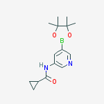 Structure of CYCLOPROPANECARBOXAMIDE, N-[5-(4,4,5,5-TETRAMETHYL-1,3,2-DIOXABOROLAN-2-YL)-3-PYRIDINYL]-