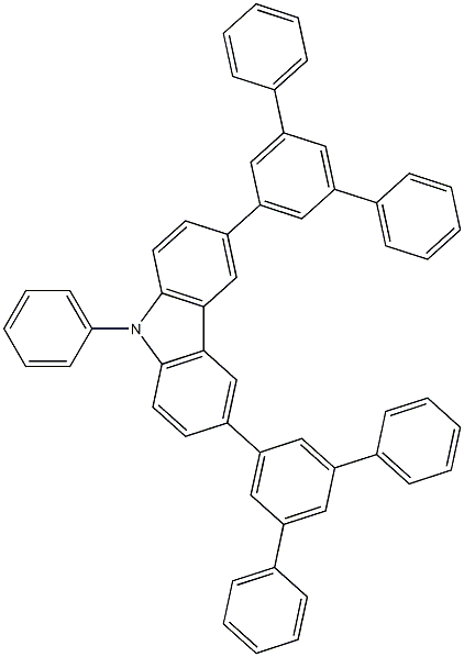 Structure of CzTP , 3,6-bis[(3,5-diphenyl)phenyl]-9-phenyl-carbazole