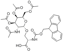 Structure of FMOC-SER(GALNAC(AC)3-ALPHA-D)-OH