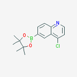 4-chloro-6-(4,4,5,5-tetramethyl-1,3,2-dioxaborolan-2-yl)quinoline结构式