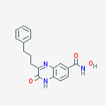 N-hydroxy-2-oxo-3-(3-phenylpropyl)-1,2-dihydro-6-quinoxalinecarbo Xamide结构式