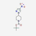 tert-butyl 4-(4-nitropyrazol-1-yl)piperidine-1-carboxylate结构式