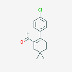 2-(4-CHLOROPHENYL)-5,5-DIMETHYLCYCLOHEX-1-ENE-1-CARBALDEHYDE结构式
