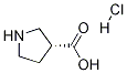 Structure of (R)-pyrrolidine-3-carboxylic acid hydrochloride