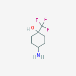 Structure of 4-amino-1-(trifluoromethyl)cyclohexan-1-ol