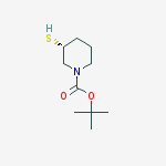 (R)-3-巯基-哌啶-1-羧酸叔丁酯结构式