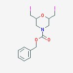 benzyl 2,6-bis(iodoMethyl)Morpholine-4-carboxylate结构式