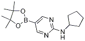 2-(Cyclopentylamino)pyrimidine-5-boronic acid, pinacol ester结构式