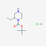 tert-Butyl 2-ethylpiperazine-1-carboxylate hydrochloride结构式