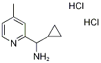 Structure of 1-cyclopropyl-1-(4-methyl-2-pyridinyl)methanamine(SALTDATA: 2HCl)