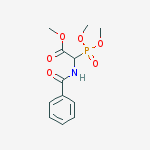 Acetic acid, 2-(benzoylamino)-2-(dimethoxyphosphinyl)-, methyl ester结构式