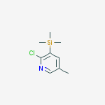 Structure of (2-chloro-5-methylpyridin-3-yl)-trimethylsilane