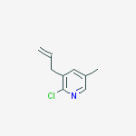 2-chloro-5-methyl-3-prop-2-enylpyridine结构式