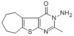 Structure of 3-amino-2-methyl-3,5,6,7,8,9-hexahydro-4h-cyclohepta(4,5)thieno(2,3-d)pyrimi