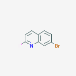 7-Bromo-2-iodoquinoline结构式