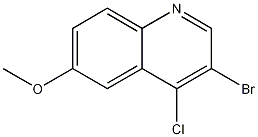 Structure of 3-Bromo-4-chloro-6-methoxyquinoline