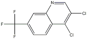 3,4-二氯-7-(三氟甲基)喹啉; 3,4-二氯-7-三氟甲基喹啉结构式