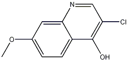 3-Chloro-4-hydroxy-7-methoxyquinoline结构式